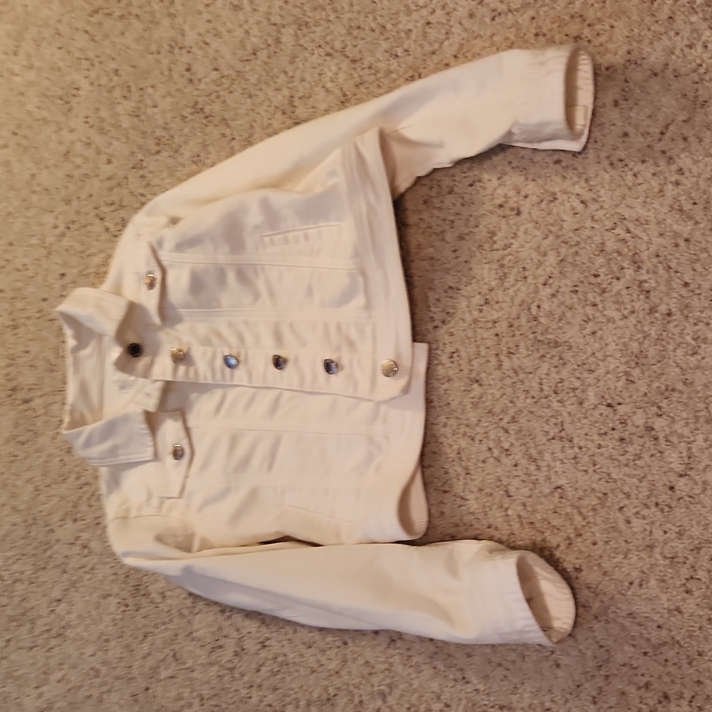 Girls White Justice Jean Jacket.